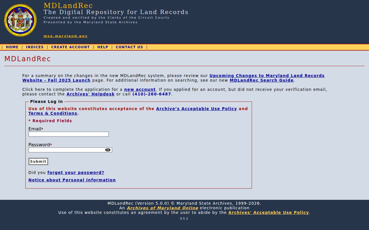 Howard County people search through Maryland land records